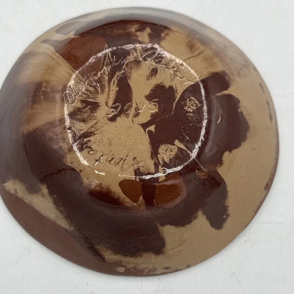 Clayborn Pottery Montana Marbled Agateware Set of 5 Plates & Bowls Signed 2005
